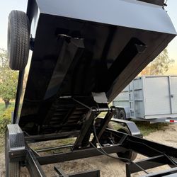 New HEAVY DUTY 8x2x14 Scissor Lift Hydraulic Dump Trailer Fully Loaded 