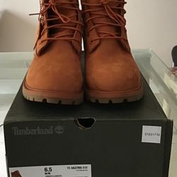 Timberland Premium 6IN  Medium Orange Nubuck