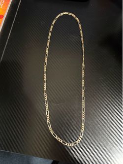 10k figaro chain “tri tone” diamond cut