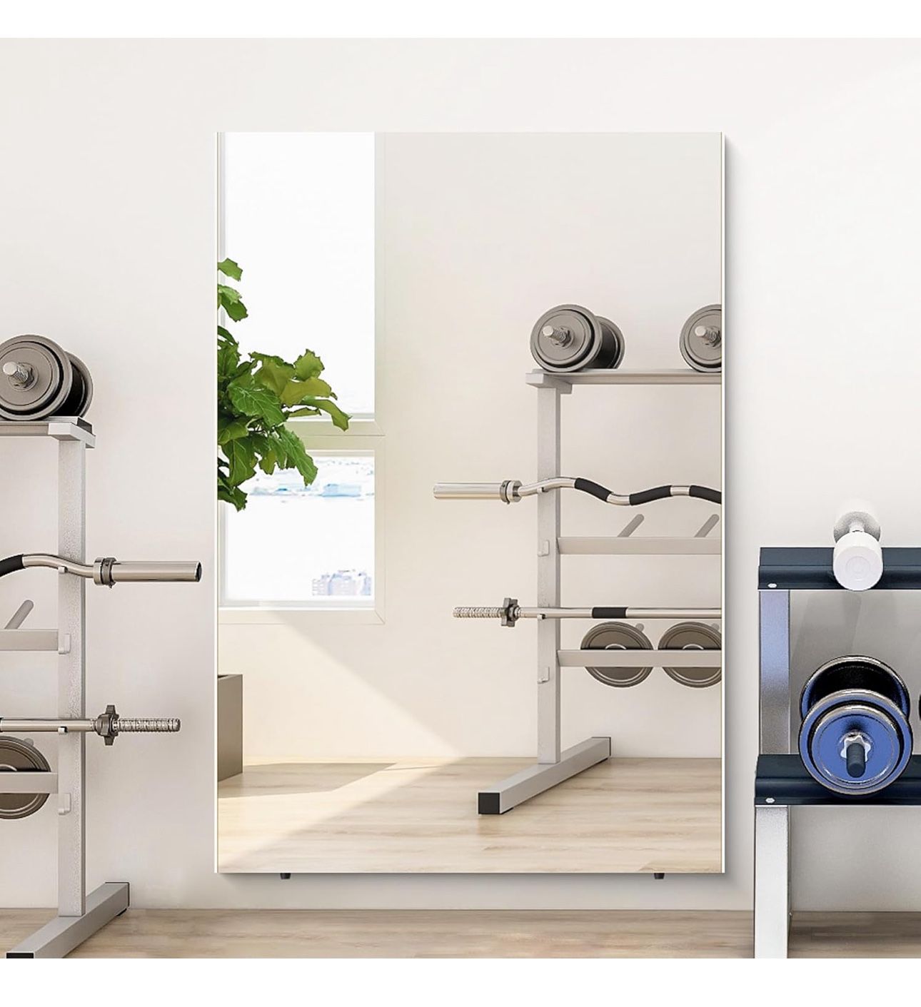 glassless mirror gym floor mirror