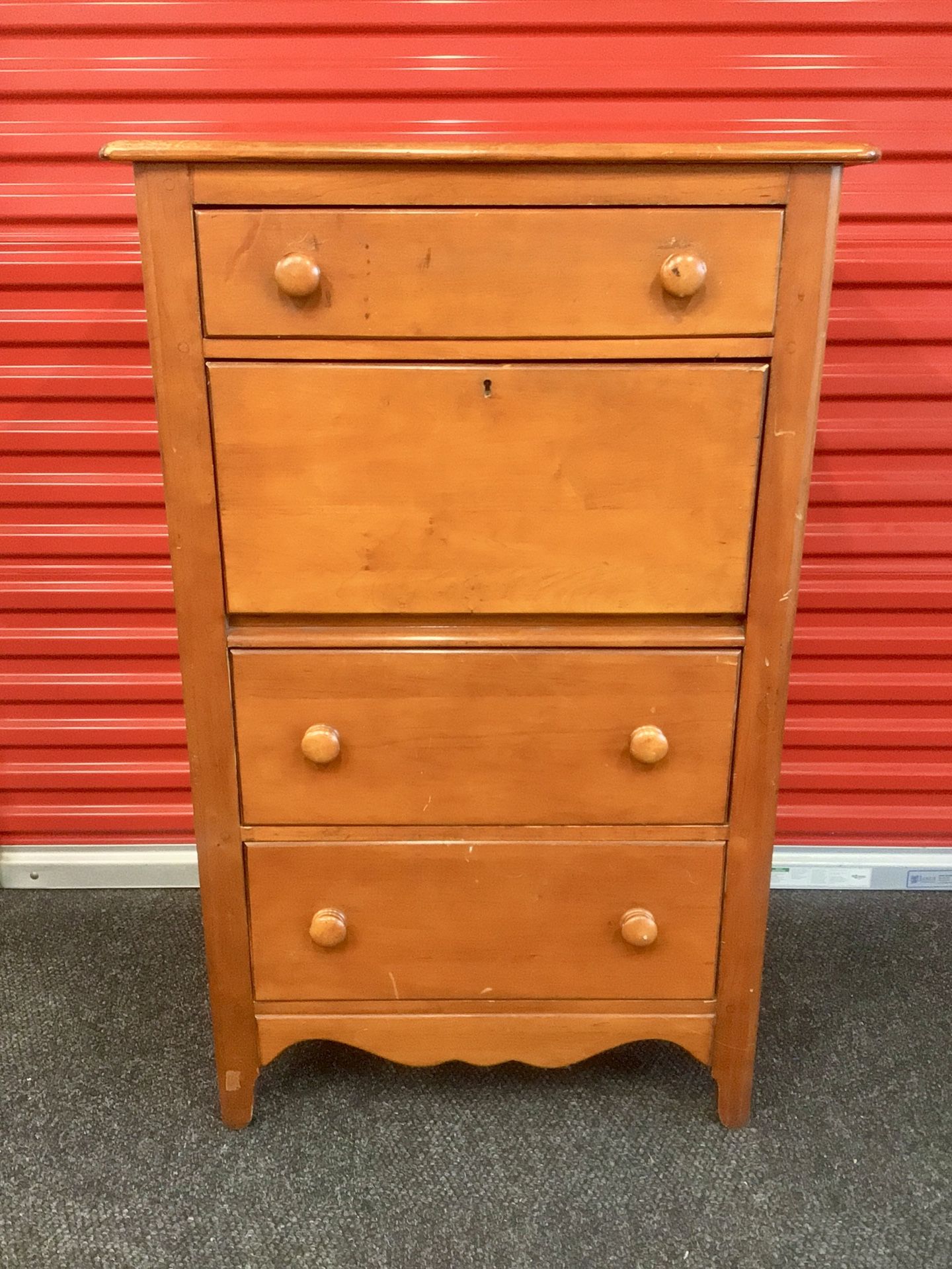 Wood Dresser With Secretary Desk - Will Deliver