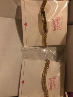 Brand new sterling silver gold plated bracelets