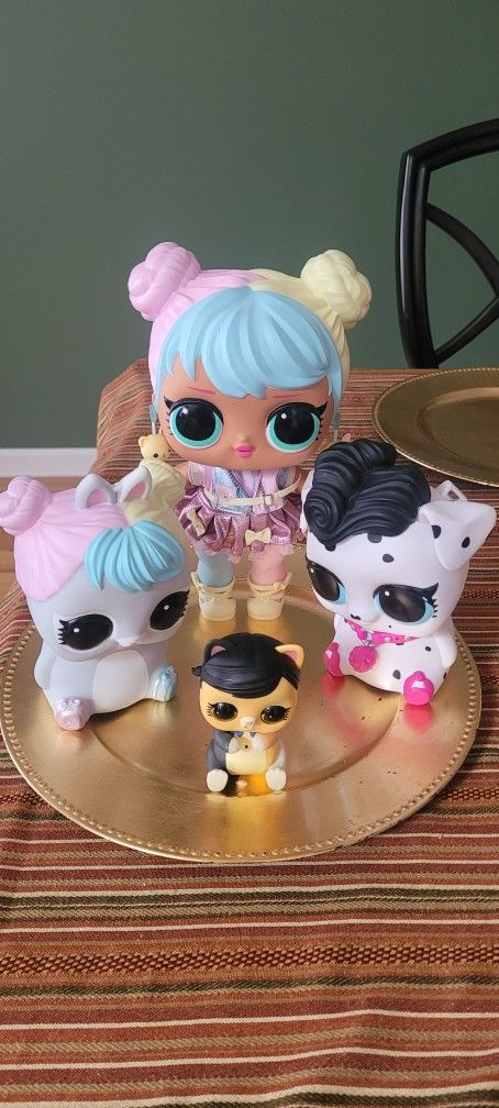 LOL Surprise! Big B.B. Bon Bon" doll and "LOL Surprise" pets.