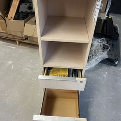 Wooden Cabinet Shelf With Two Drawers