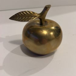 Vintage Brass Apple Bell For Teachers Or Desk Decoration
