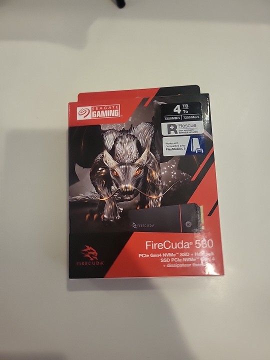 Seagate FireCuda 530 4TB M.2 NVMe Internal SSD with Heatsink PC PS5 Playstation 5