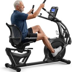 V300-MERACH Recumbent Exercise Bikes for home, Light Commercial High-end Recumbent Bike for Seniors Adults, Magnetic Recumbent Exercise Bike with Smar