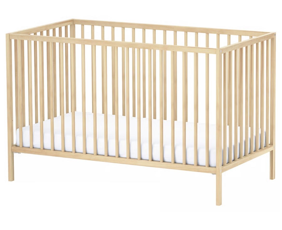 Ikea Adjustable Crib, Beech - $70 OBO