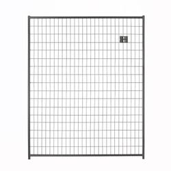 Welded Style 6 ft. H x 5 ft. W Black Metal Welded Wire Kennel Fence Panel