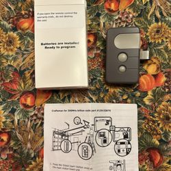 Sears Craftsman Garage Door opener Remote Control Transmitter Model number GREEN 139.53879