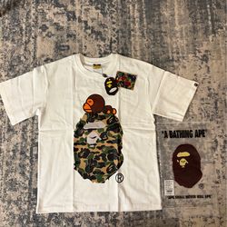 Camo Bape White Tee