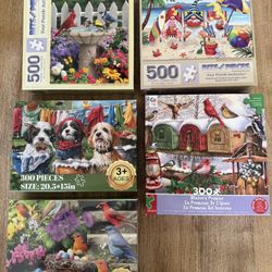 Puzzles. Birds Dog And Trolls 