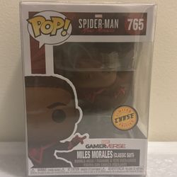 Funko Pop Miles Morales Classic Chase Edition #765 Spider-Man With Protector