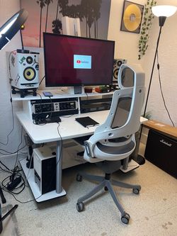 White music studio table
