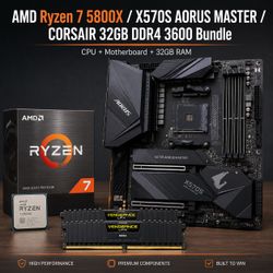 AMD Ryzen 7 5800X / X570S AORUS MASTER / CORSAIR 32GB DDR4-3600 Bundle