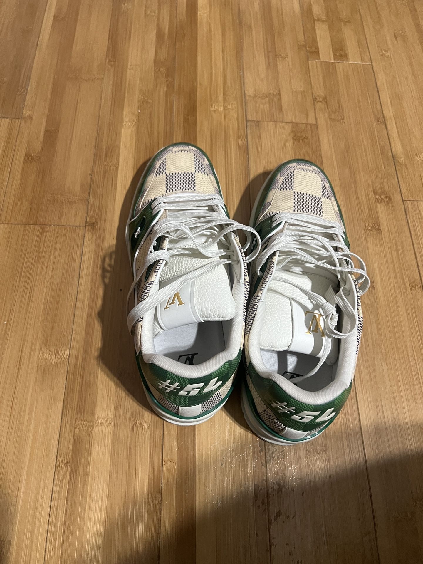 Louis Vuitton Trainer shoes green size 11.5