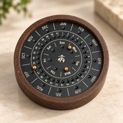 Brooks Brothers Magnetic Sundial Perpetual Calendar Desk Decor