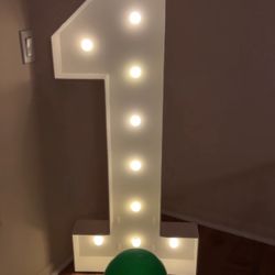 LED Marquee Light Up Number 1 For Baby Birthday Party