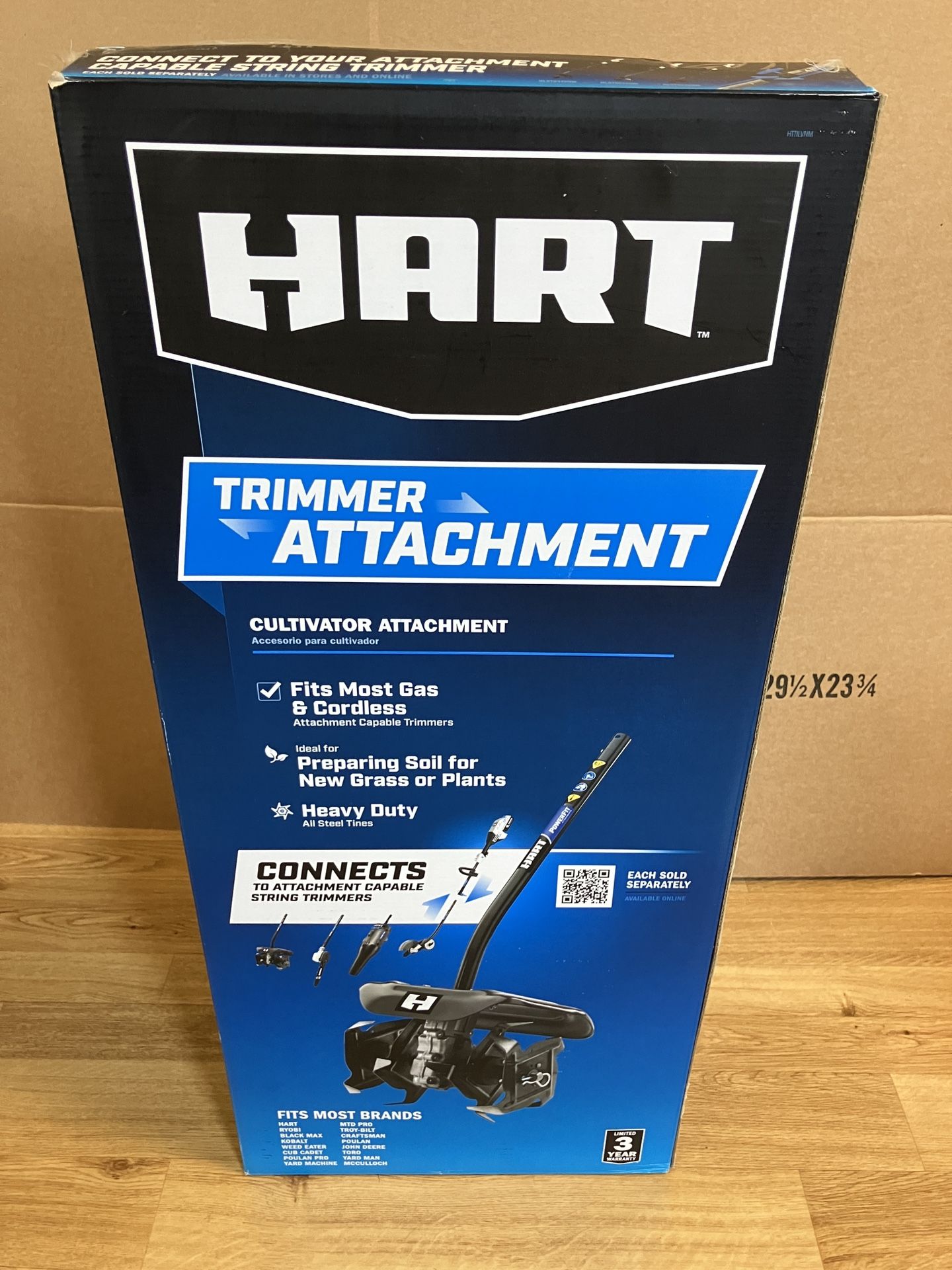 Hart Cultivator / Tiller Attachment, New