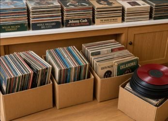 Huge Vintage Vinyl Record Lot – 700+ LPs, 78s & 45s