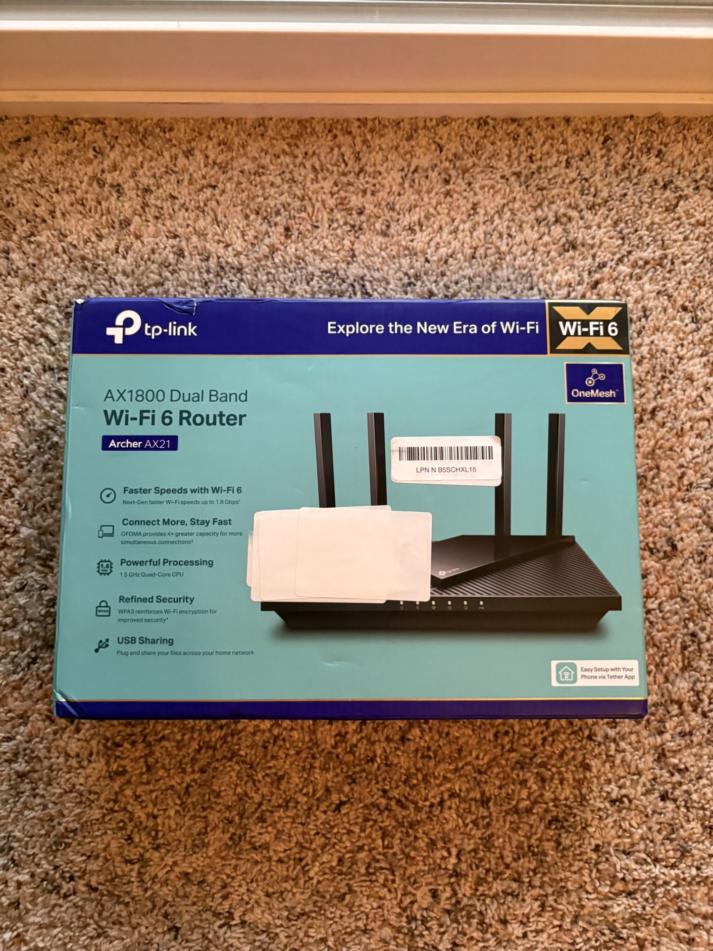 Tp-Link AX1800 Wifi 6 Router V4 (Archer AX21) Dual Band Wireless Internet Router