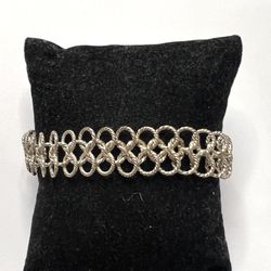 925 sterling silver link bracelet size 7.5” l