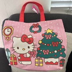 Hello Kitty Christmas Canvas Tote Bag