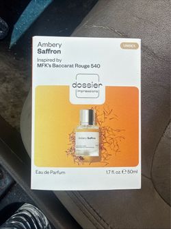 Eau de Parfum 1.7 Fl Oz 50ml Ambery Saffron Unisex Vegan Dossier Inspired R.ouge