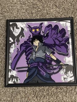 Customized Sasuke Handmade Glass Painting