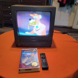 Sharp CRT 13" TV/VCR VHS Combo With Remote