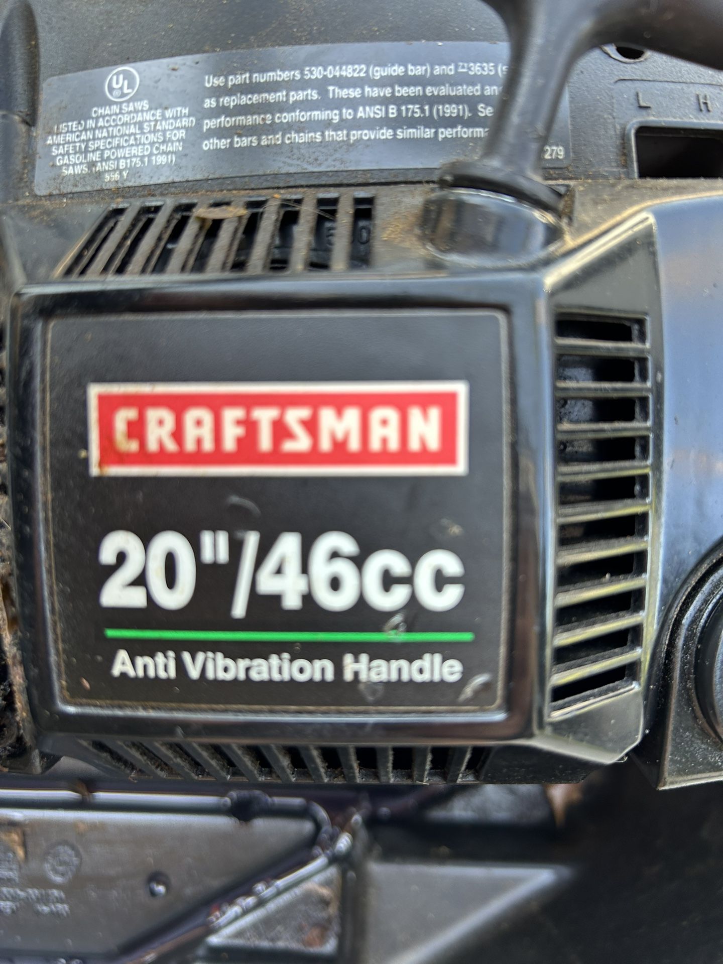 Craftsman 20” 49cc Chainsaw
