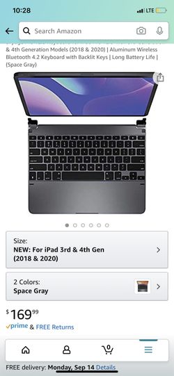 Brydge Pro 12.9 Keyboard for iPad Pro 12.9-inch 3rd Generation & 4th Generation Model