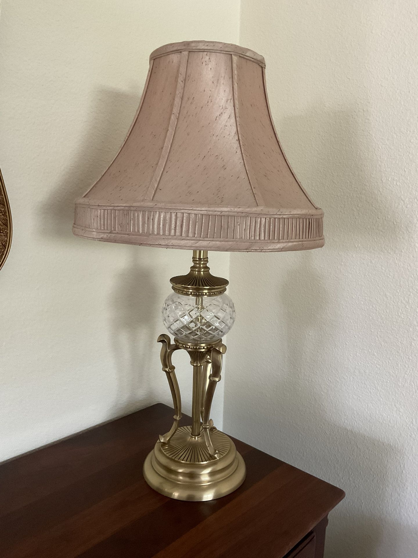Bombay Company Regency Bronze & Crystal Table Lamp