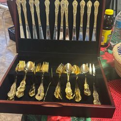 Gold Knife Spoons Forks