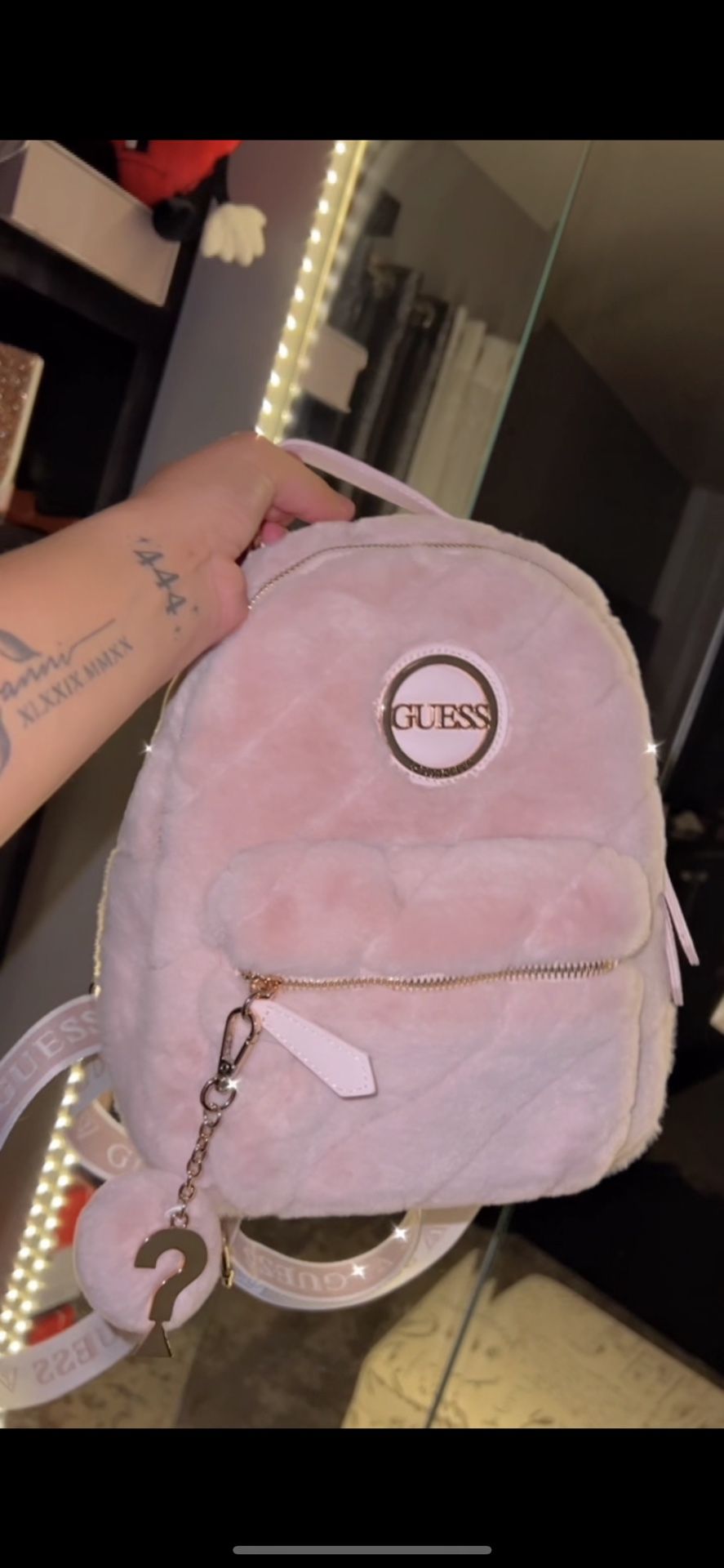 GUESS Faux Fur Backpack