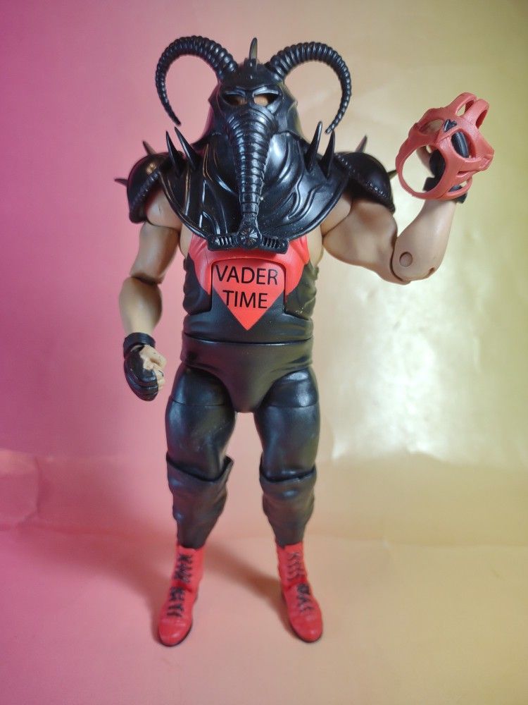 WWE BIG VAN VADER MATTEL ELITE FLASHBACKS SERIES 31 ACTION FIGURE RARE W/ MASK AND HELMET