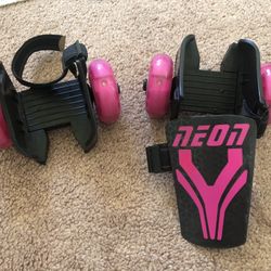 Neon Street Rollers Heel Skates. Missing one step. LED Light Up Wheels. 