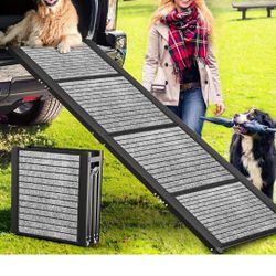 Extra Wide Dog Ramp for Car, SUV & Truck, 67"& 20" Aluminum Folding Dog Ramps 