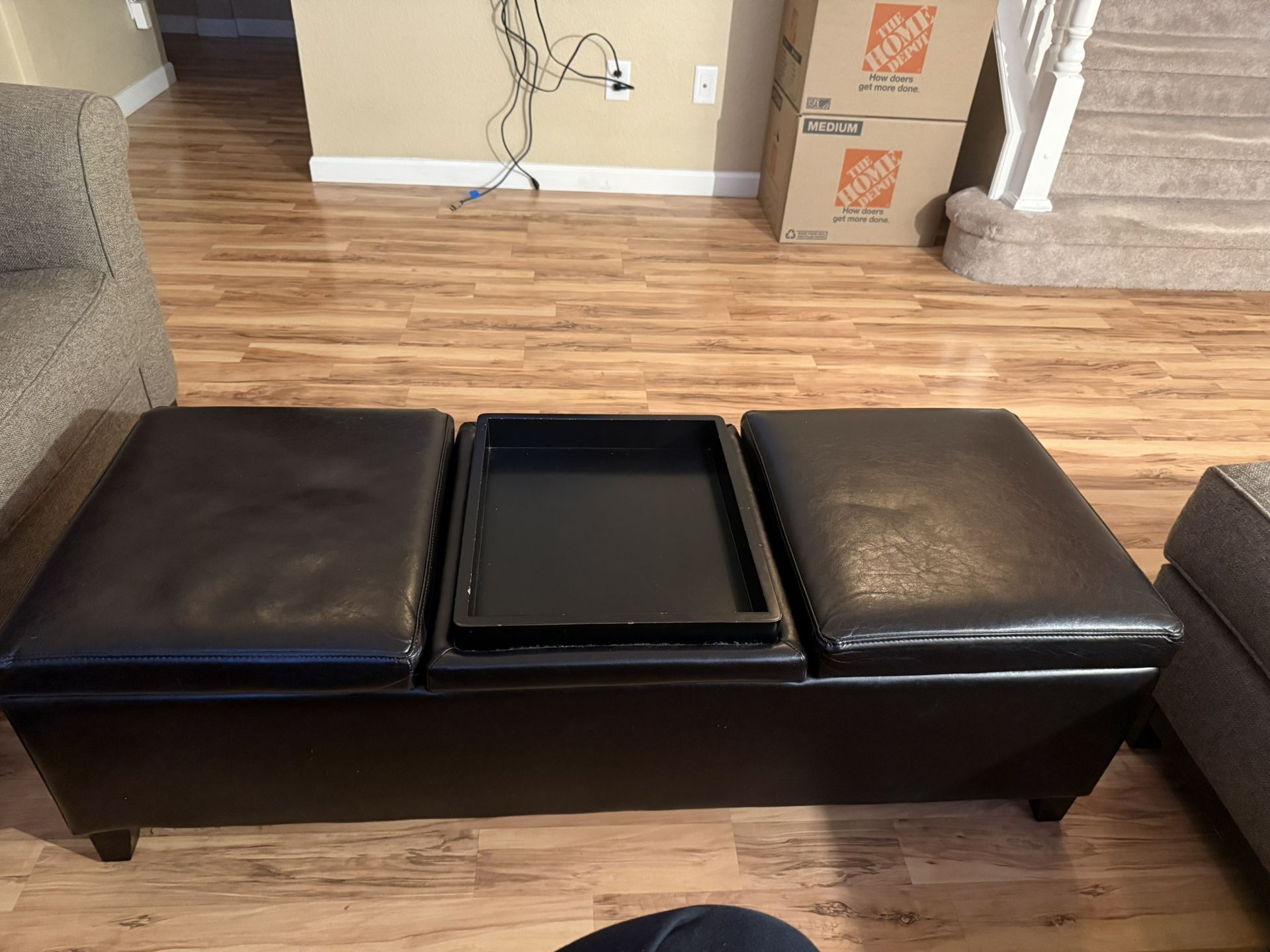 Espresso Storage Ottoman