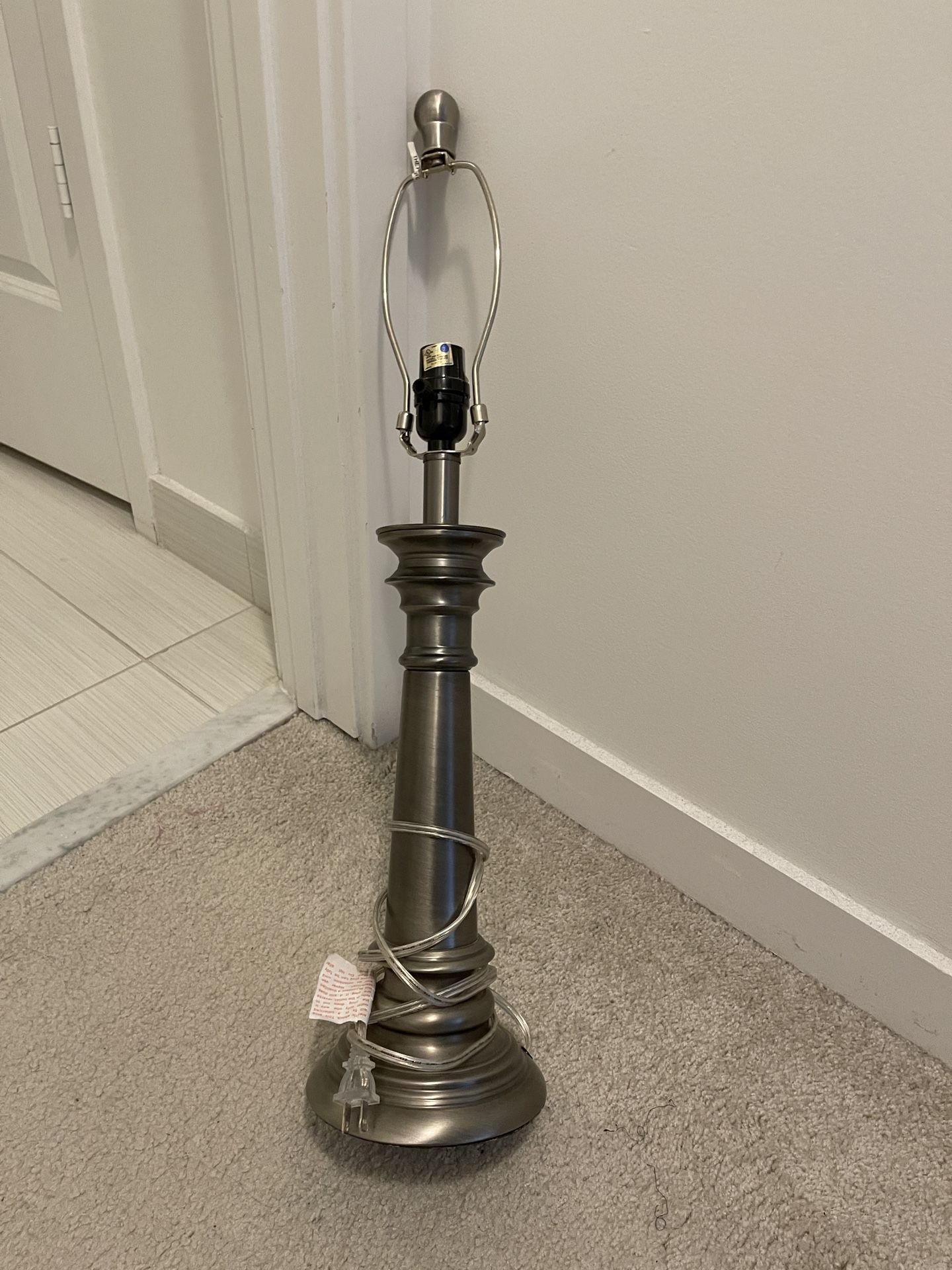 Beautiful Pewter/Silver Lamp, Ethan Allen