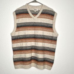 Goodthreads Mens 100% Lambswool Striped Sweater Vest