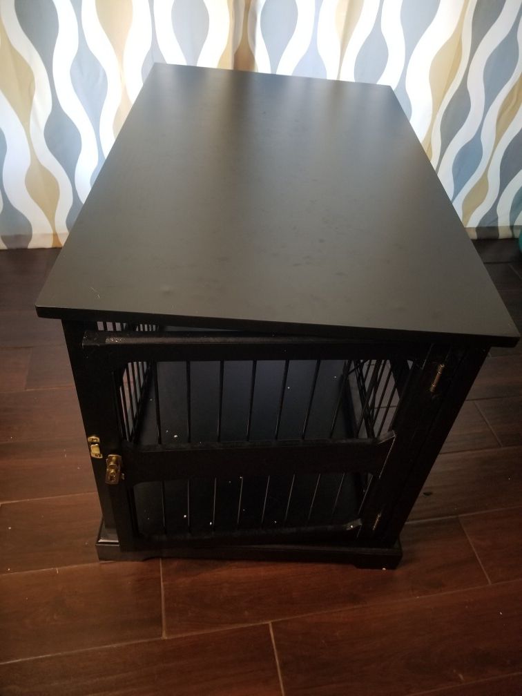 Wood dog crate kennel