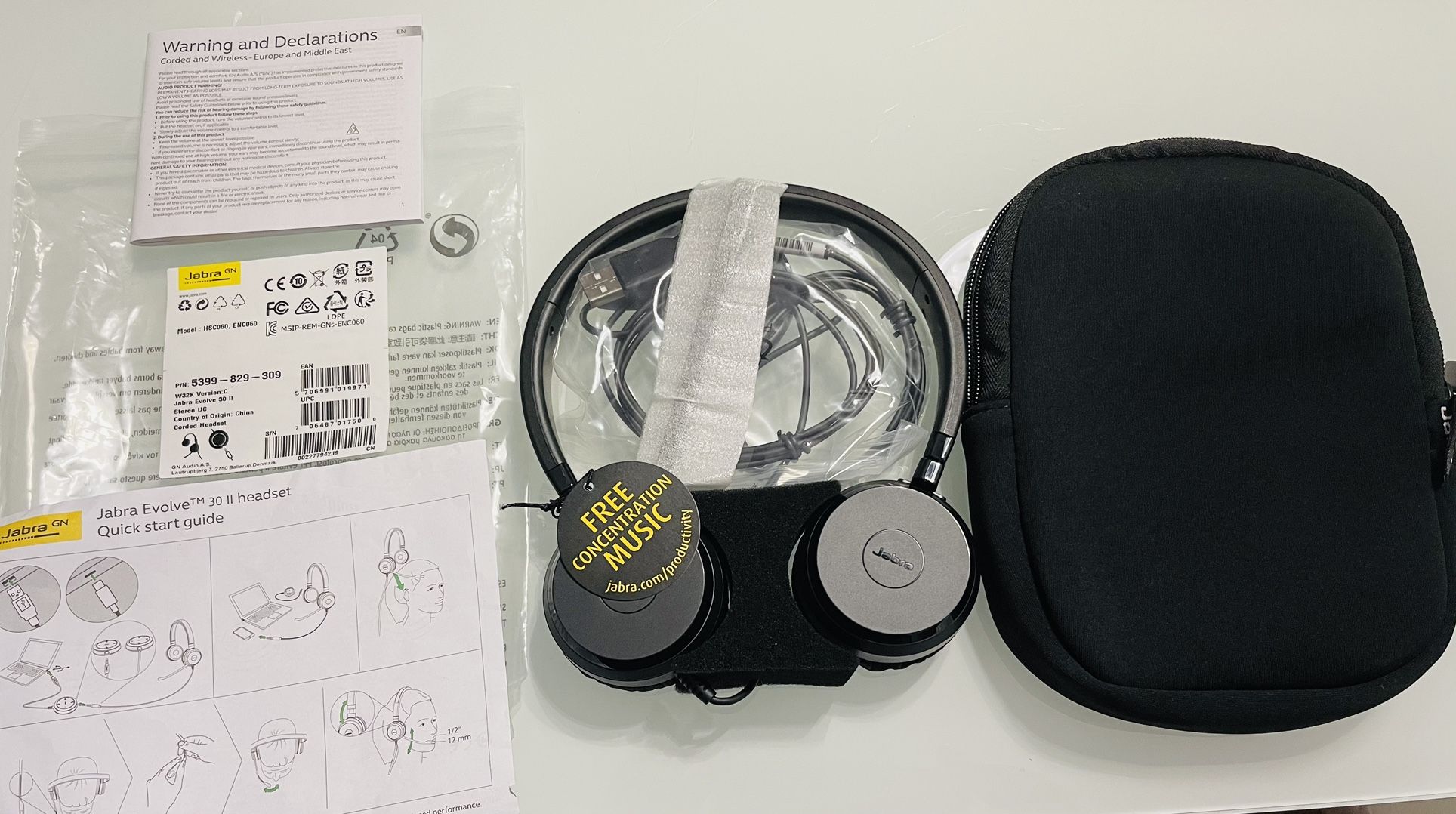Jabra Evolve 30 II Wired Headset, Stereo, UC