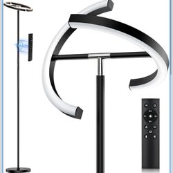 LED Floor Lamp - Rotatable Standing Lamp with Touch & Remote Control