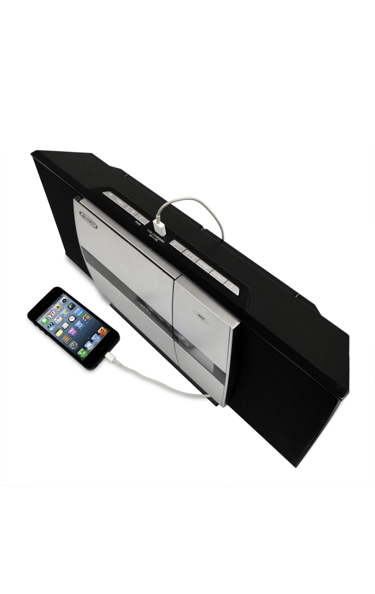 JENSEN JBS225 Wall Mountable Bluetooth Music System with CD Player