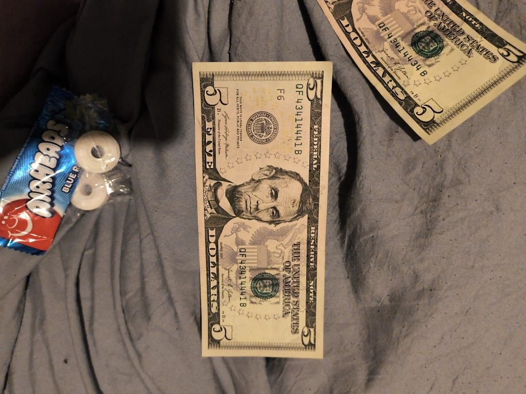 QF (contact info removed)1B Serial Number 5dollar Bill