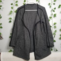 Banana Republic Women's Sz Small Charcoal Grey Open Front Cardigan   w/Pockets 