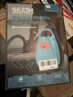 SEESII Electric Paddle Board Pump - 2-in-1, Built-in Battery, Warranty