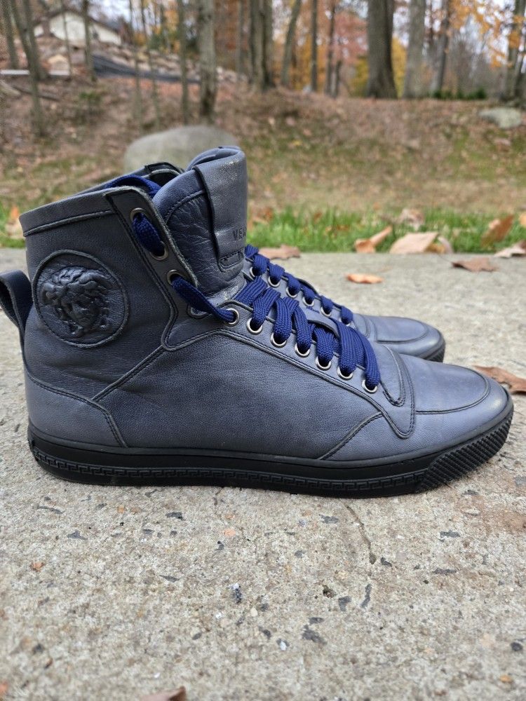 VERSACE Medusa Navy High Top Sneakers