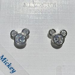 Disney Mickey Mouse Earrings Sterling Silver